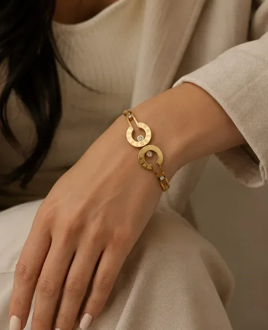 Anti Tarnish - Roman Numeral Cuff